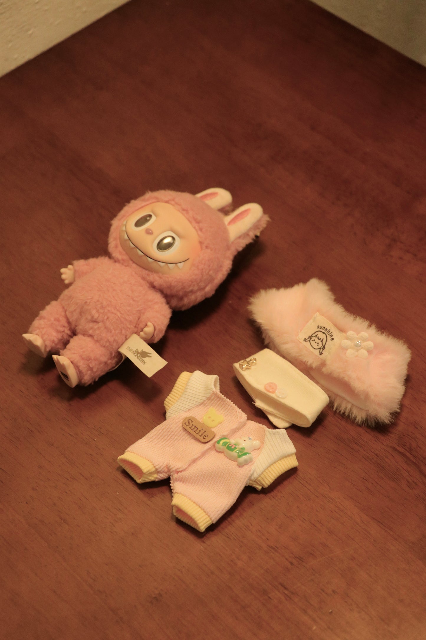 Sweet Sunshine Pink Outfit for Labubu (Fits Gen 1/2/3)
