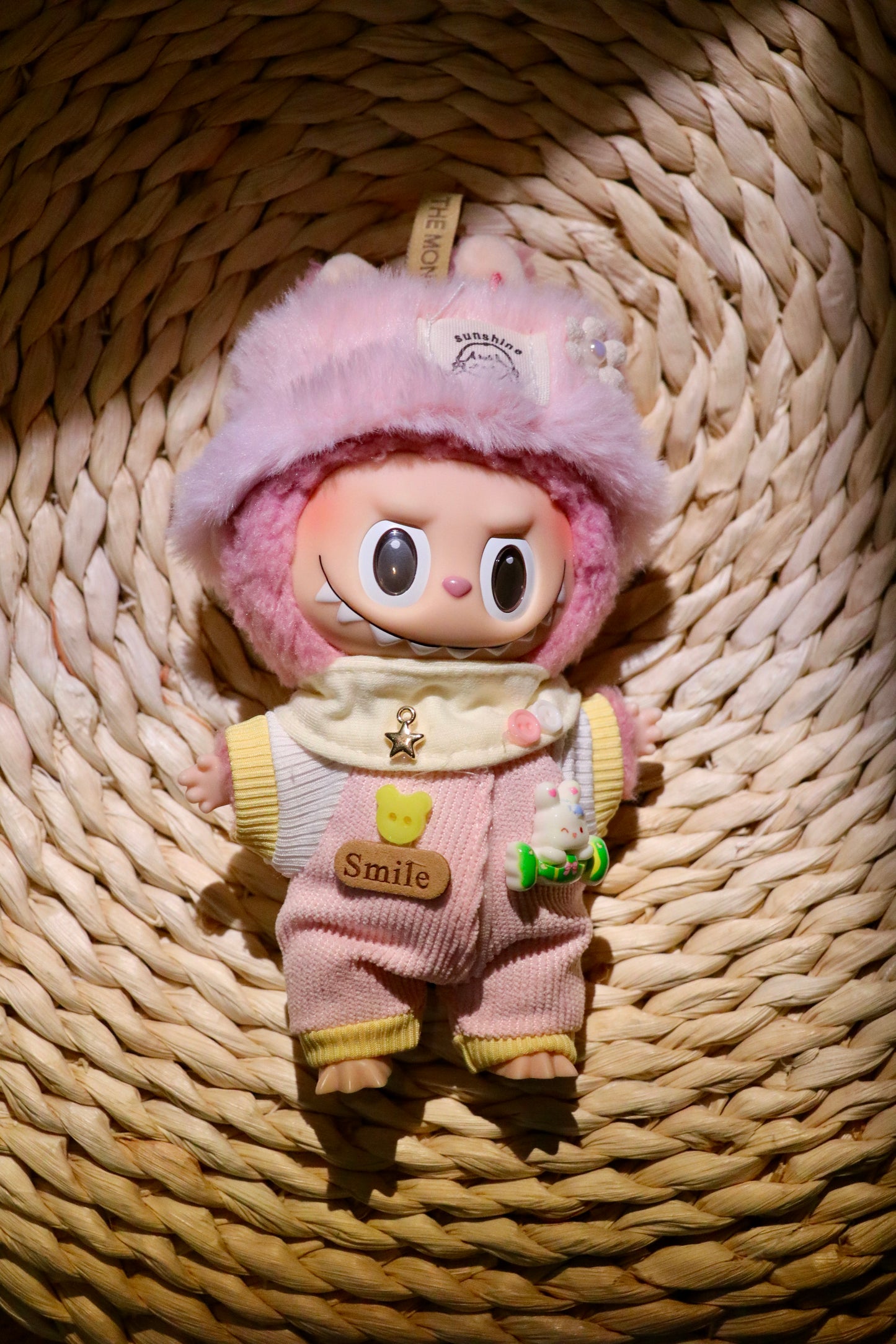 Sweet Sunshine Pink Outfit for Labubu (Fits Gen 1/2/3)
