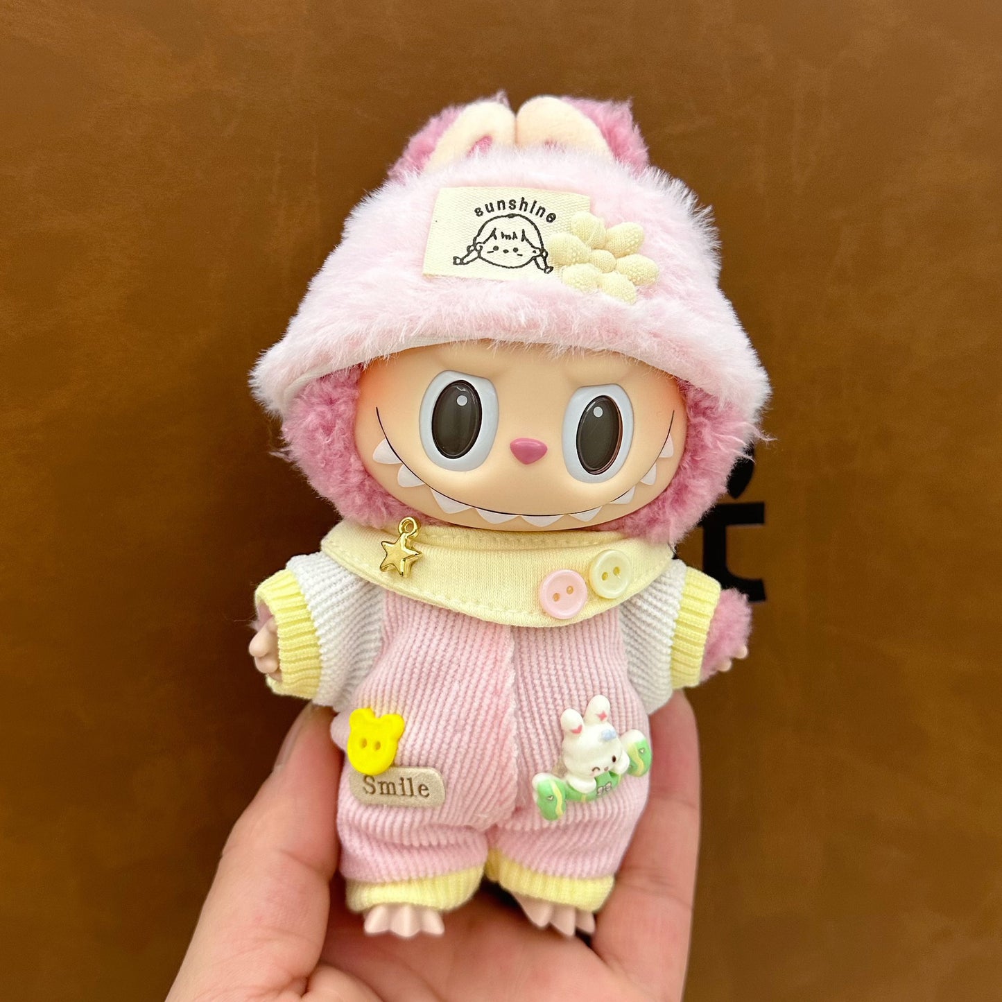 Sweet Sunshine Pink Outfit for Labubu (Fits Gen 1/2/3)