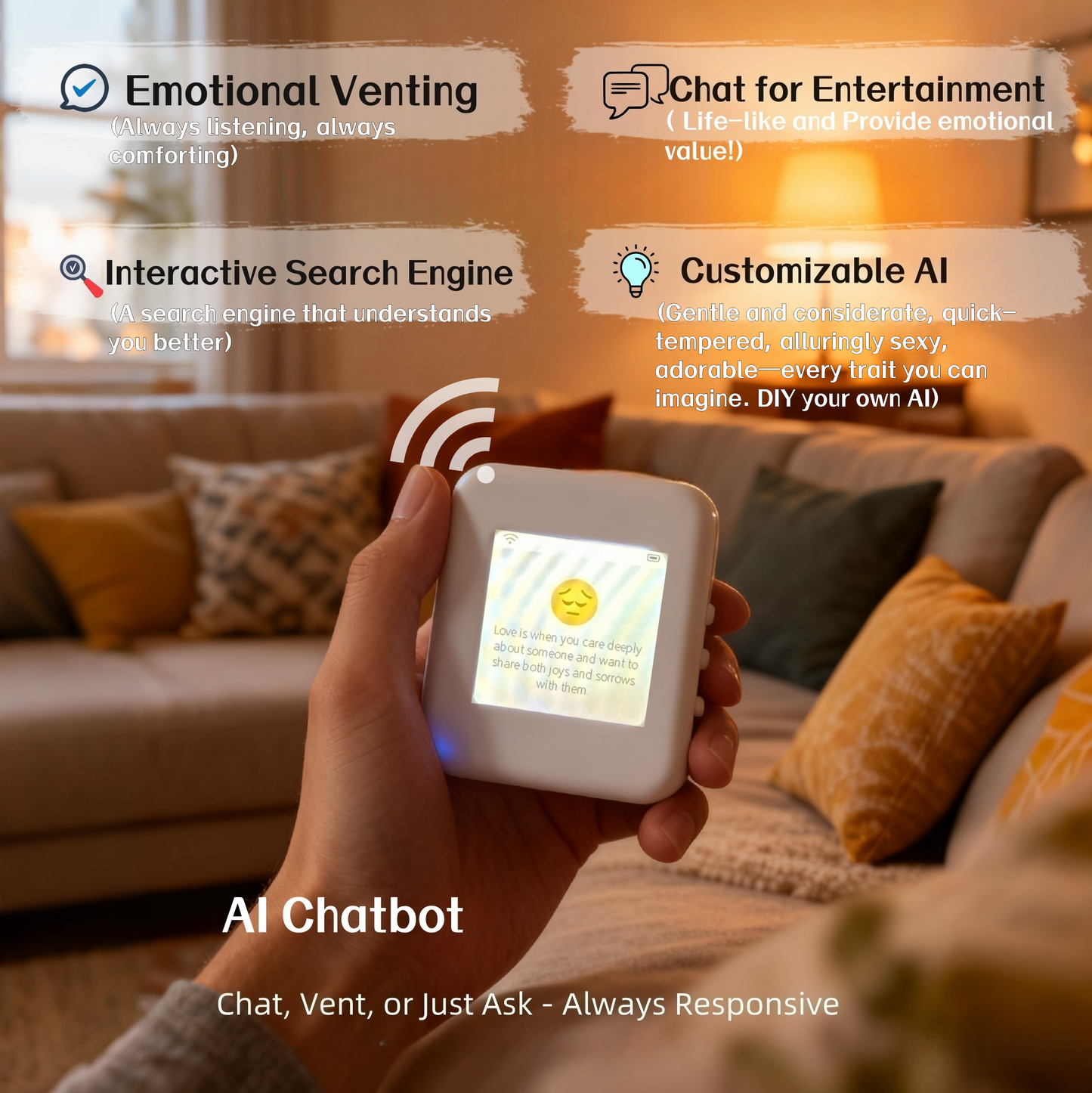 🔥Limited-Time 58% OFF🔥AI robot - Smart Emotional Chatbot(Customizable AI Vibe)