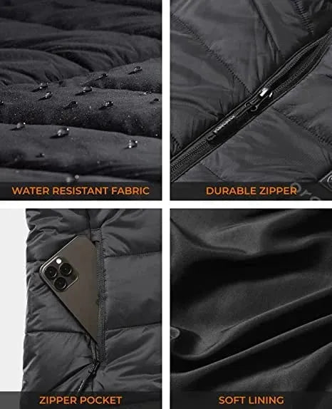 🔥 2025 Updated Version Two-touch 15Heat Zones LED Controller Heated Vest For Men & Women With Battery Pack