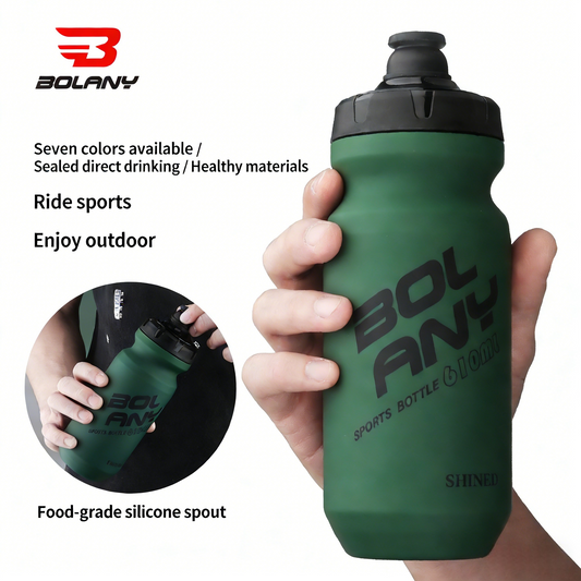 Squeeze-type cycling water bottle, PP5 sports water bottle, outdoor fitness, hiking, running water bottle, sports water bottle
