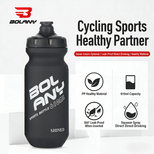Squeeze-type cycling water bottle, PP5 sports water bottle, outdoor fitness, hiking, running water bottle, sports water bottle