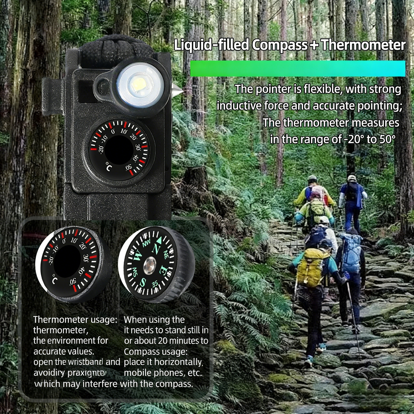 Outdoor survival bracelet