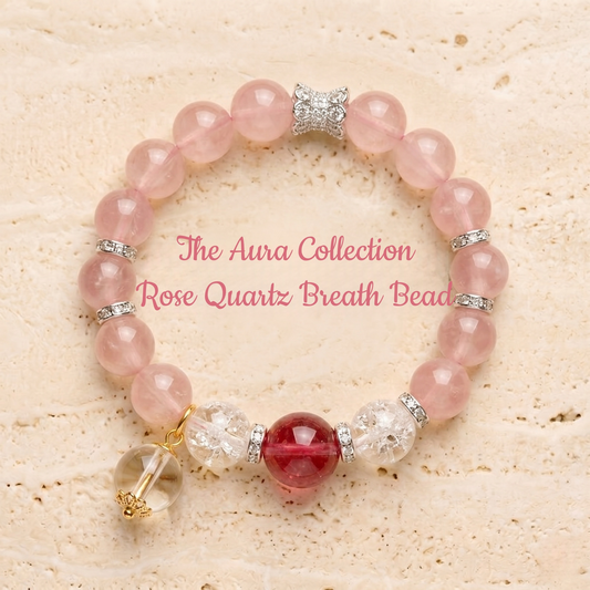 Rose Quartz Breath Bead | The Aura Collection
