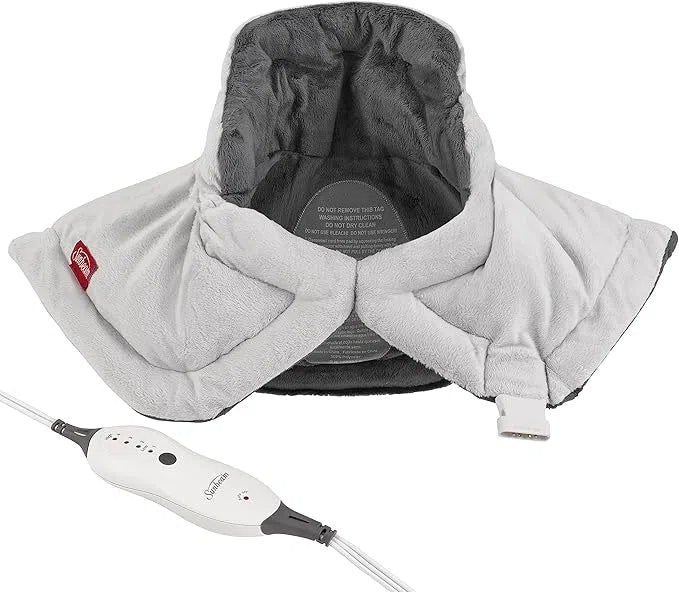 Weighted Contoured Electric Heating Pad for Neck and Shoulder Tension Relief