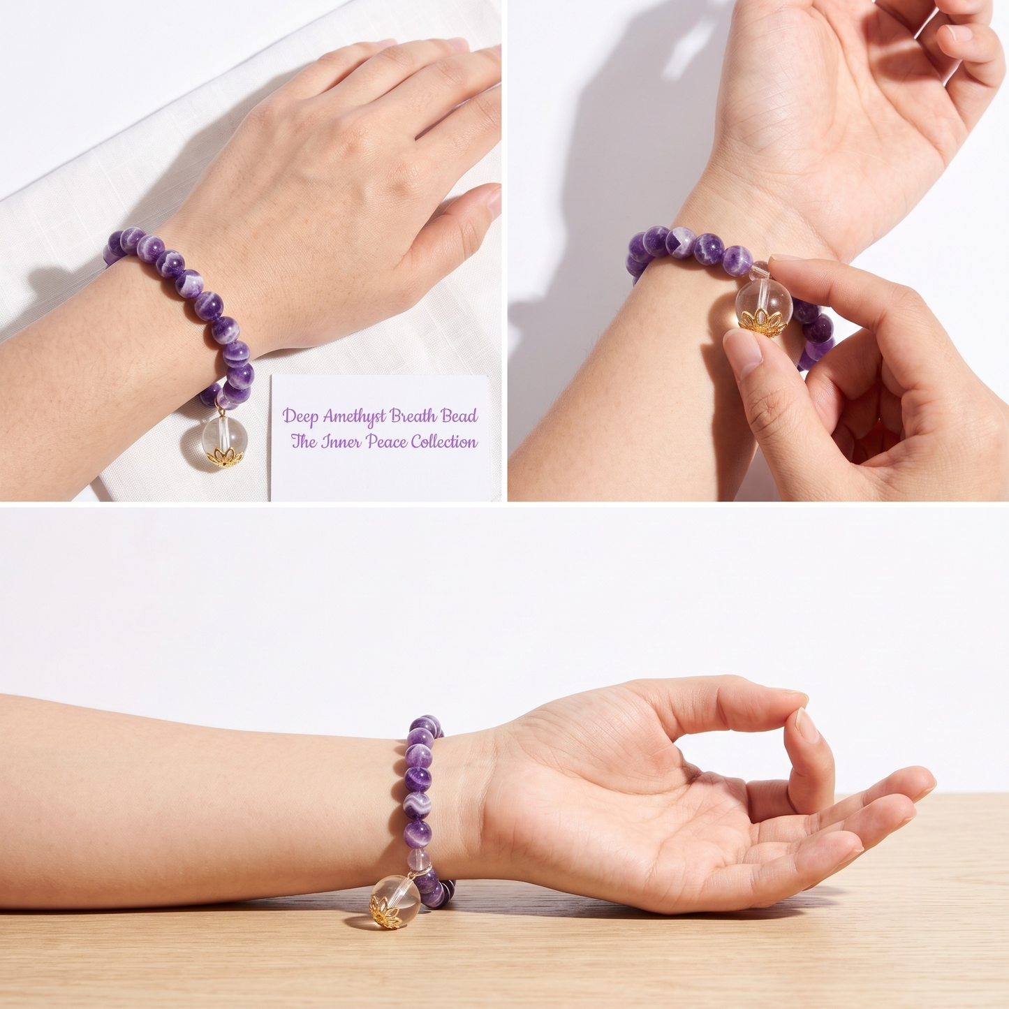 Dreamy Amethyst Breath Bead | The Inner Peace Collection