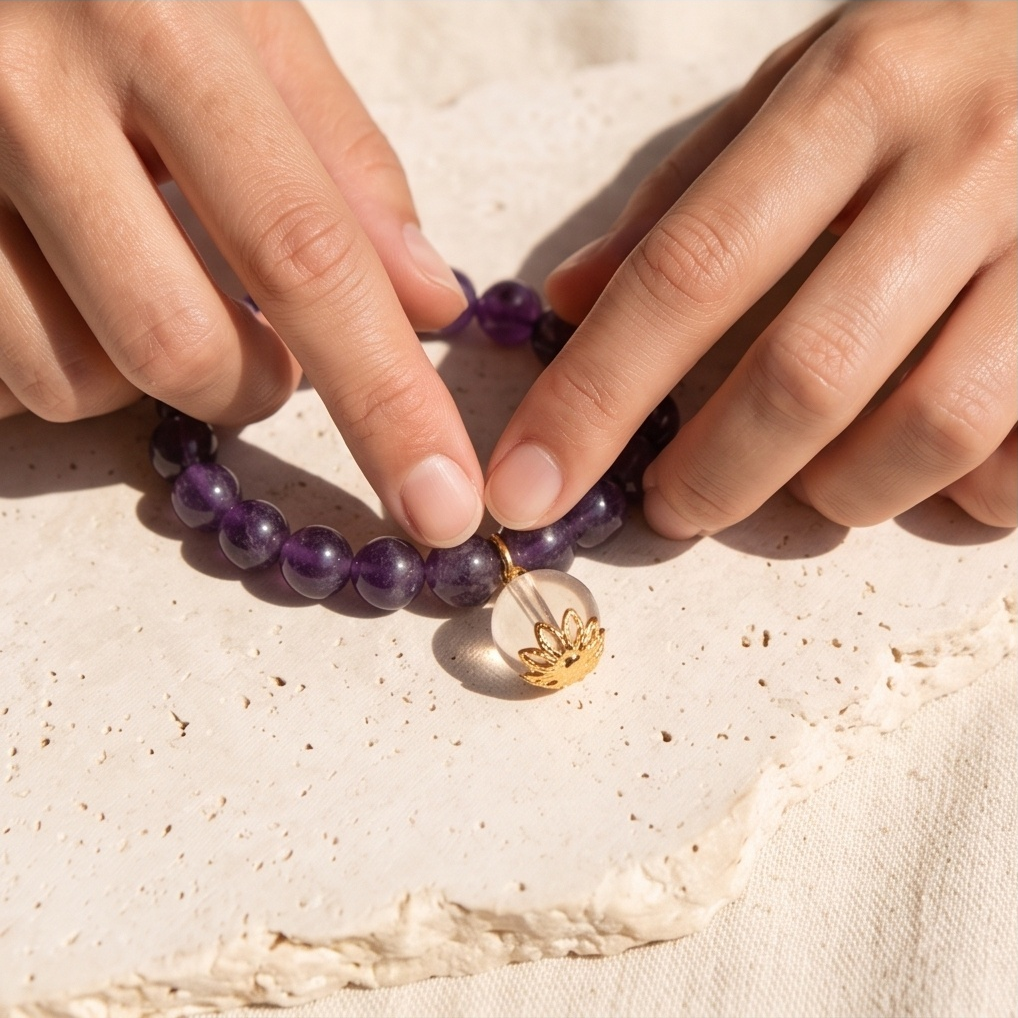 Deep Amethyst Breath Bead | The Inner Peace Collection