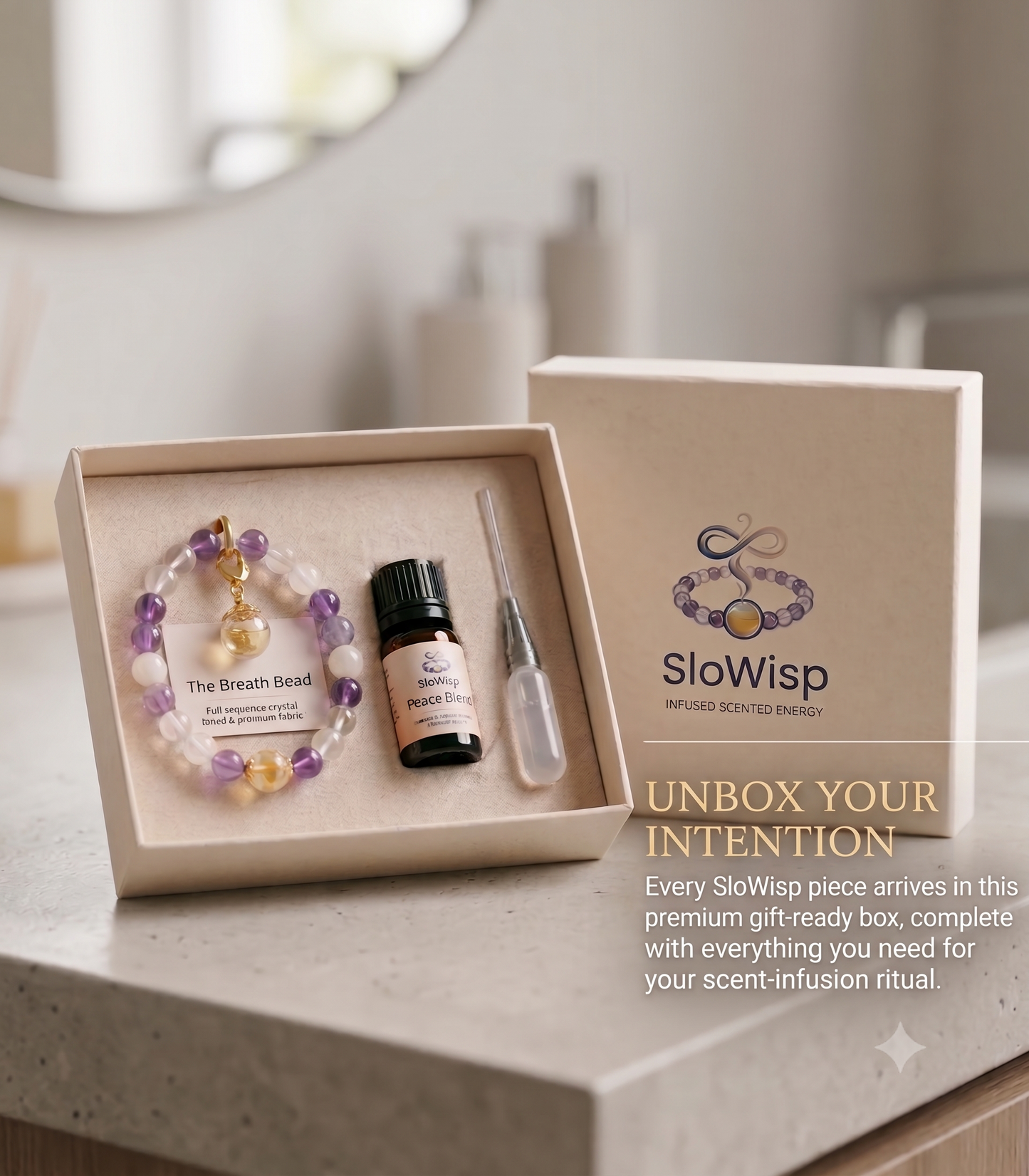 Deep Amethyst Breath Bead | The Inner Peace Collection