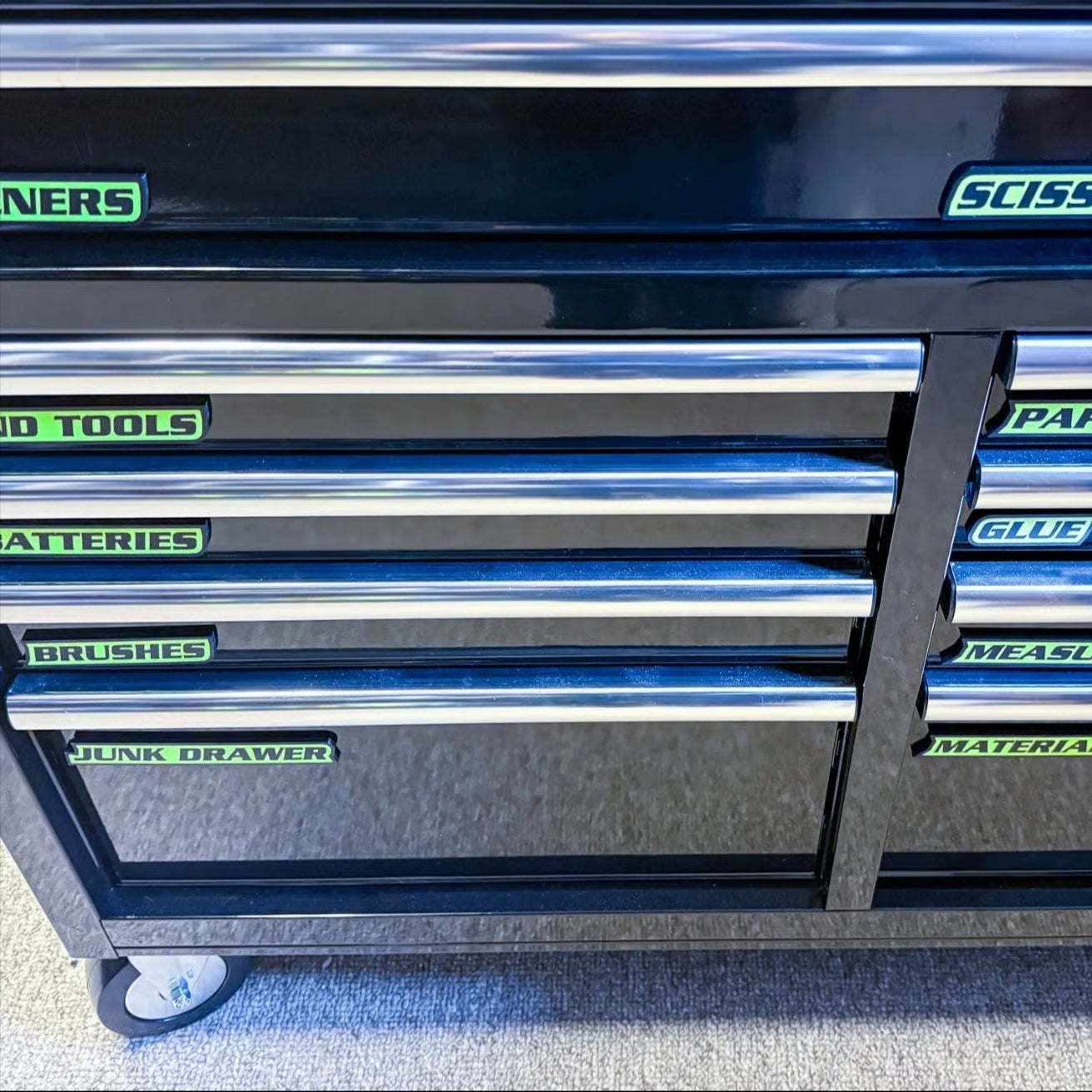 Custom Premium Magnetic Toolbox Labels for Tool Organization - 12 Pack of High Quality Personalized Magnets