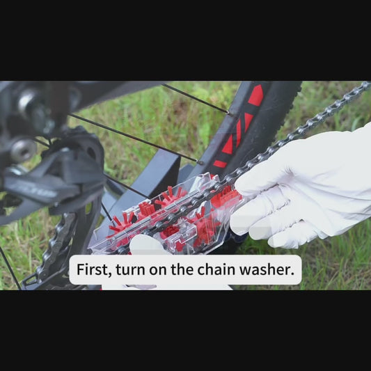 Bicycle chain cleaner, suitable for mountain and road bikes, transparent and visual immersion-type chain cleaning tool for removing oil and dirt